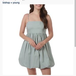 Bishop and Young Seaside Bubble Hem Dress Aloe